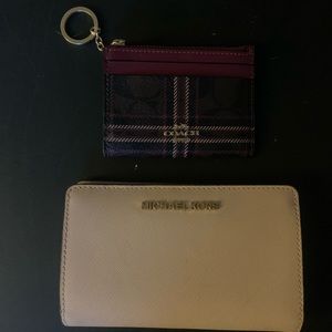 Michael kors wallet and coach keychain wallet